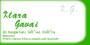 klara gavai business card